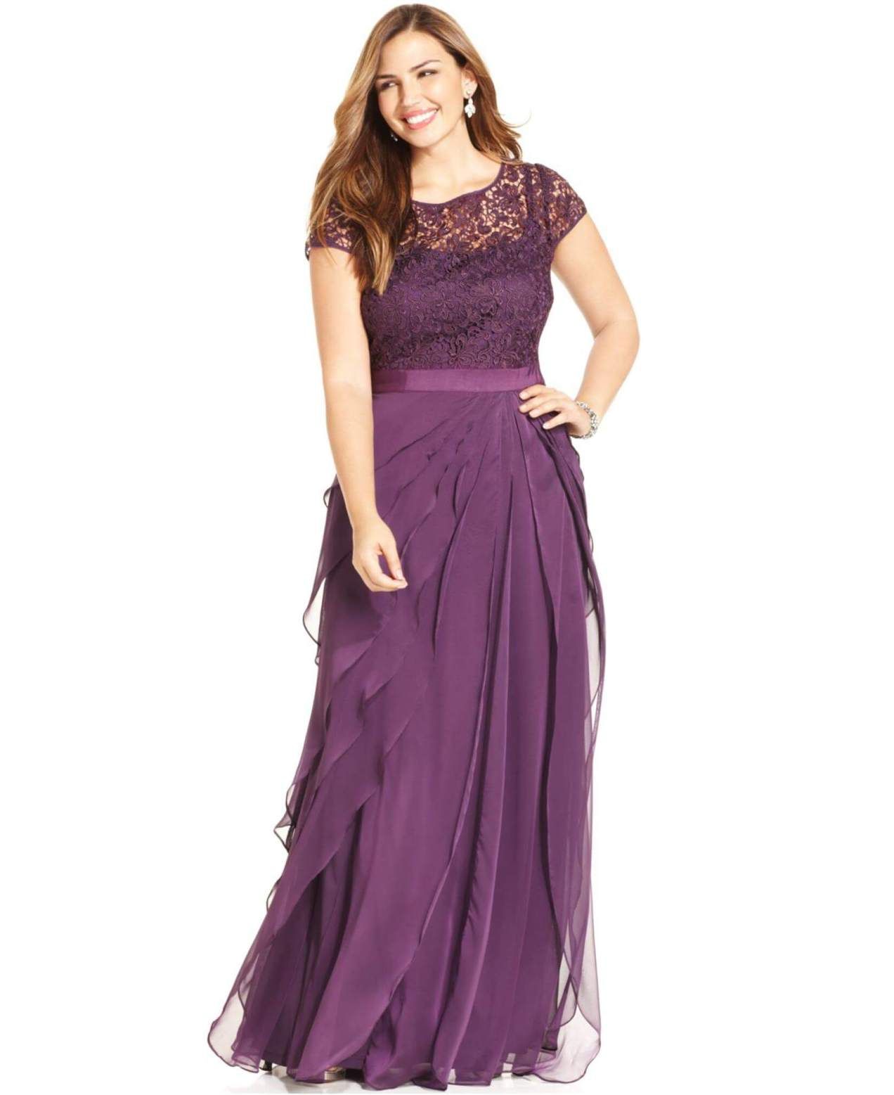 macy's plus size dresses for wedding guest