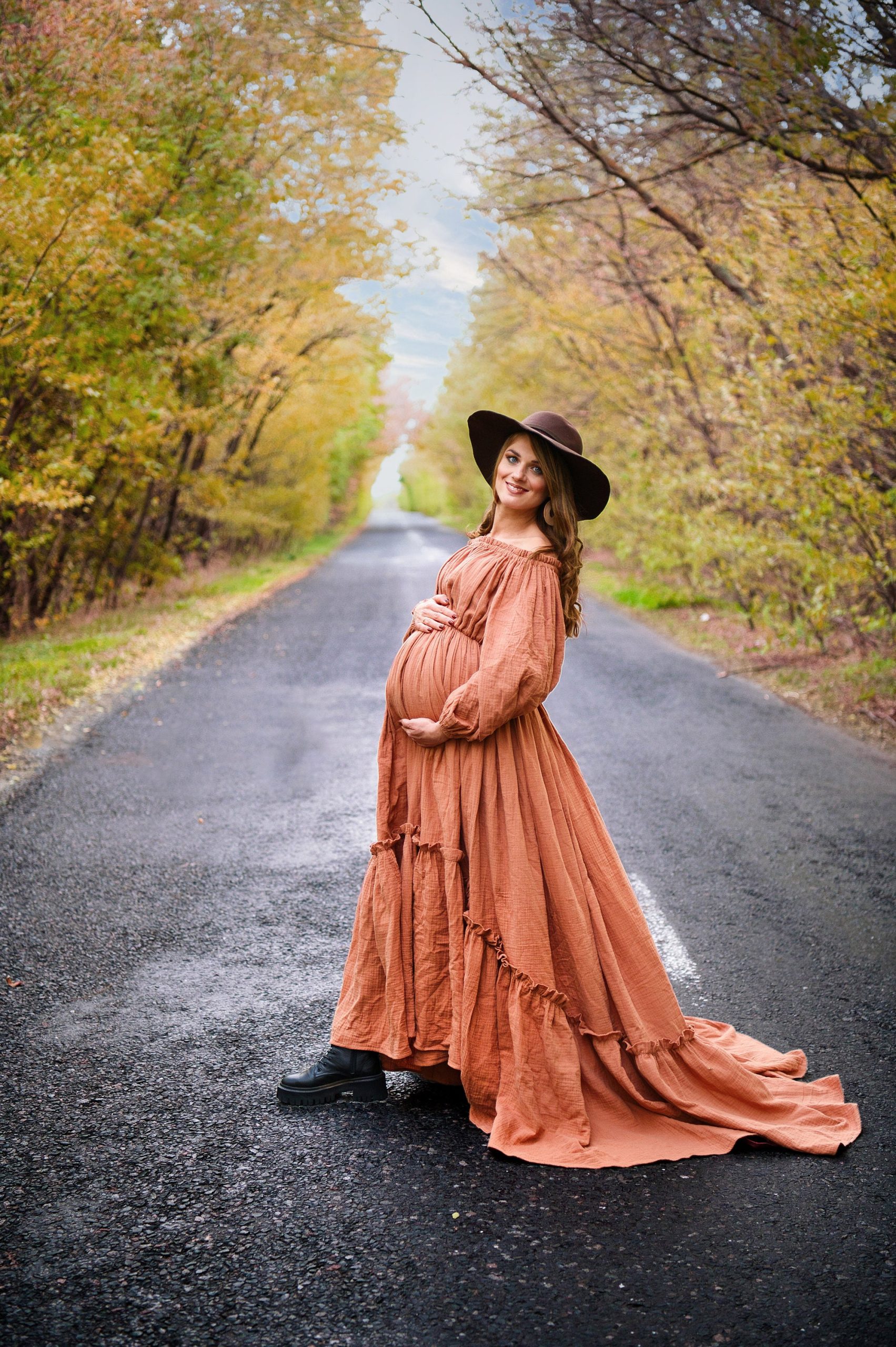 Fall maternity dress