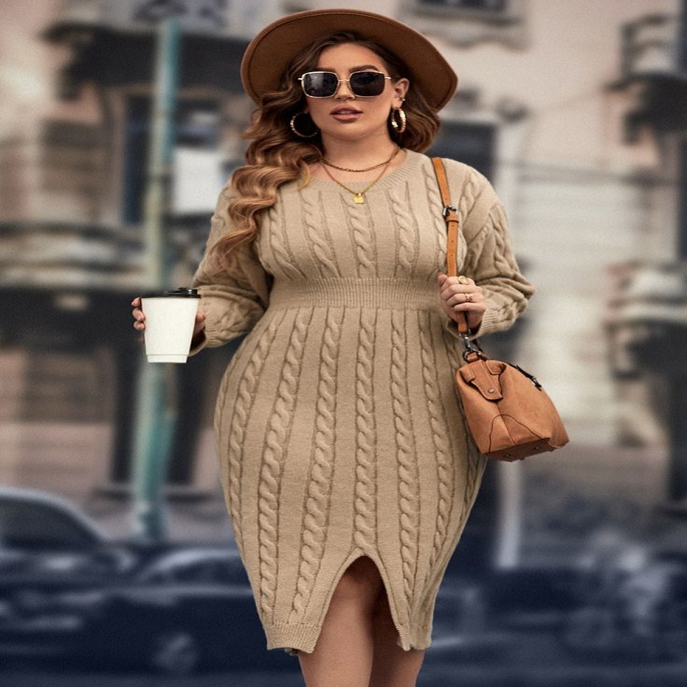 Sweater dress plus size