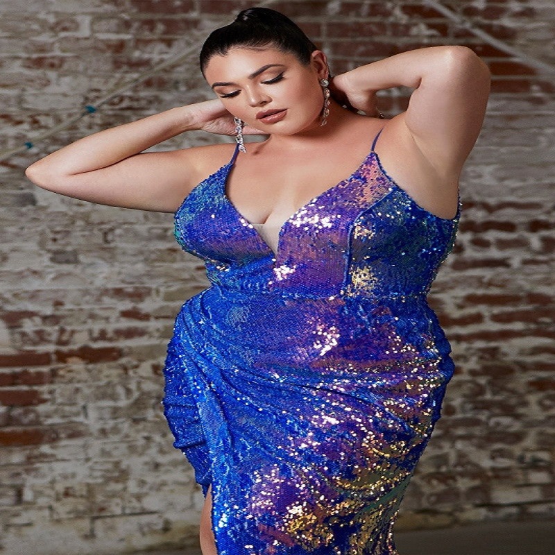 sequin plus size dress