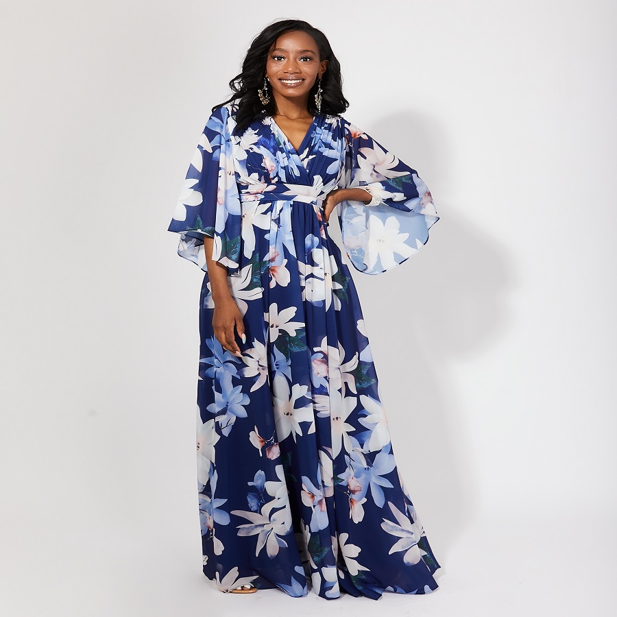 maxi wrap dress