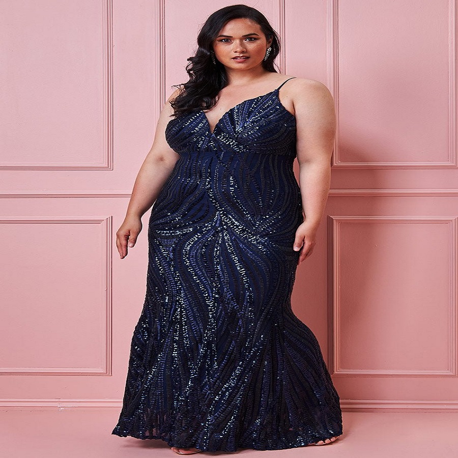 sequin plus size dress