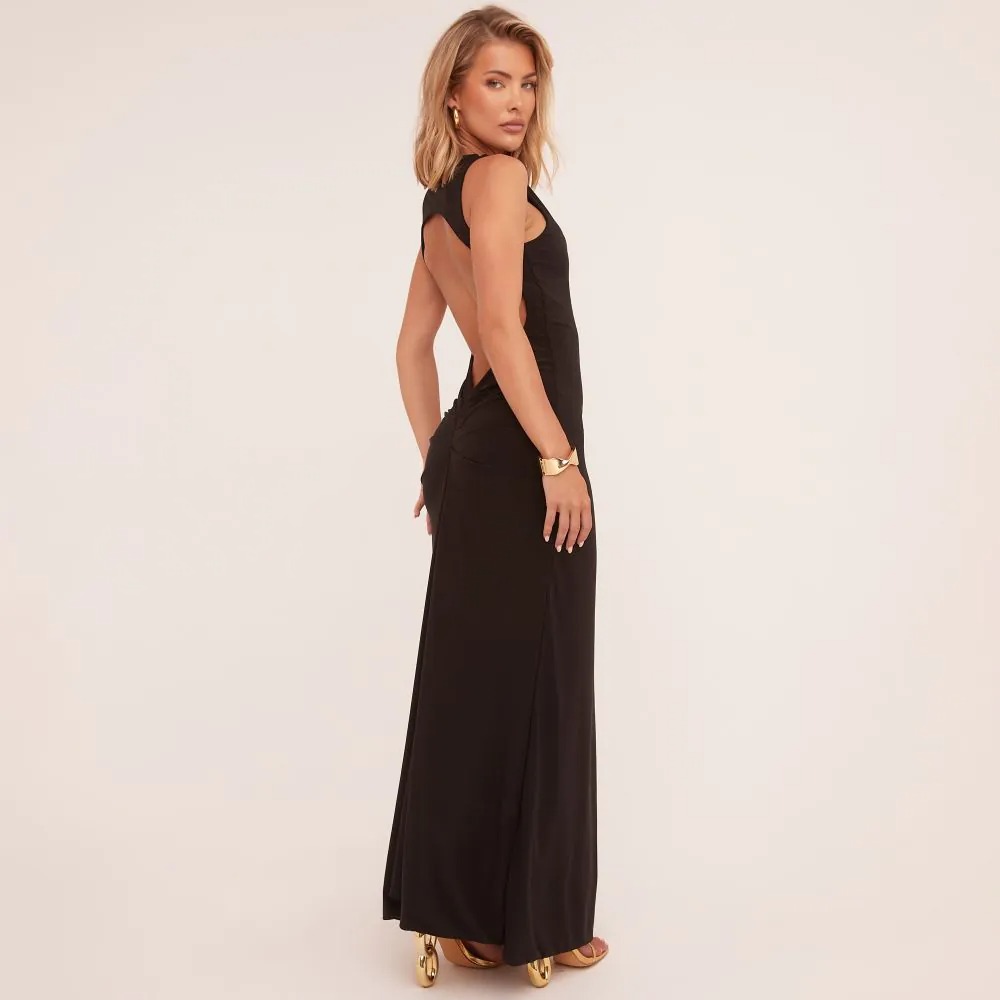 open back maxi dress