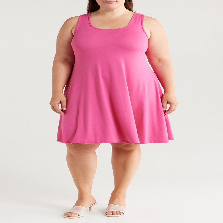 pink dress plus size