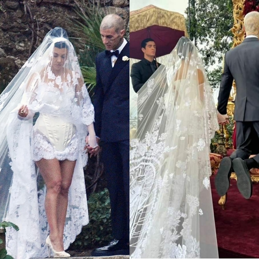 kourtney kardashian wedding dress