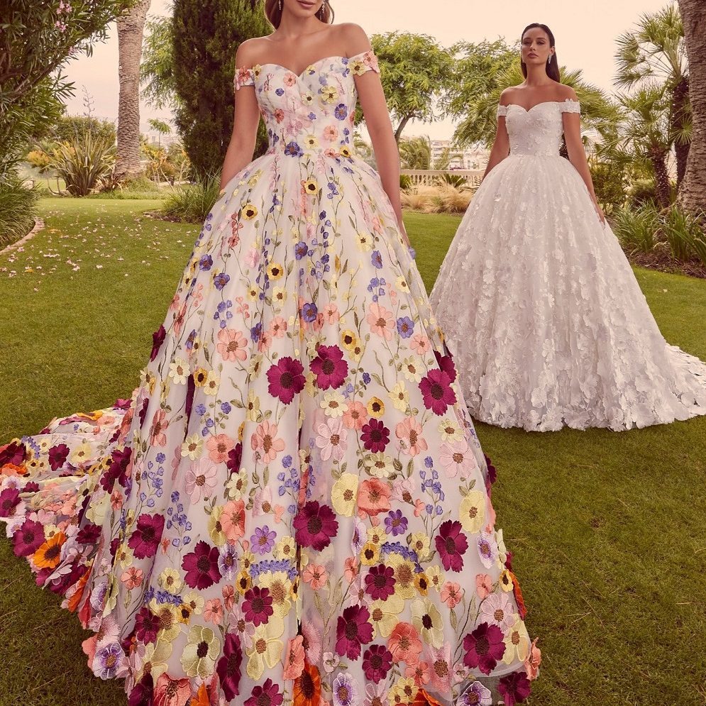 floral wedding dress