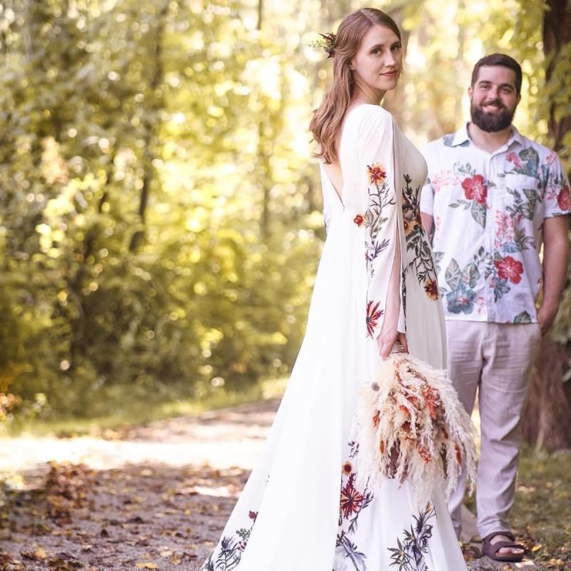 floral wedding dress