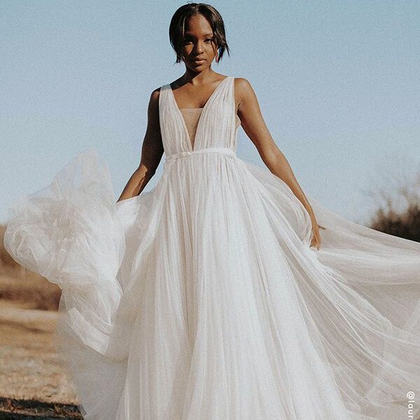 tulle wedding dress