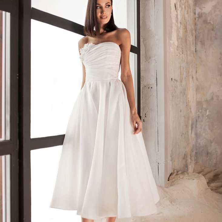 midi wedding dress