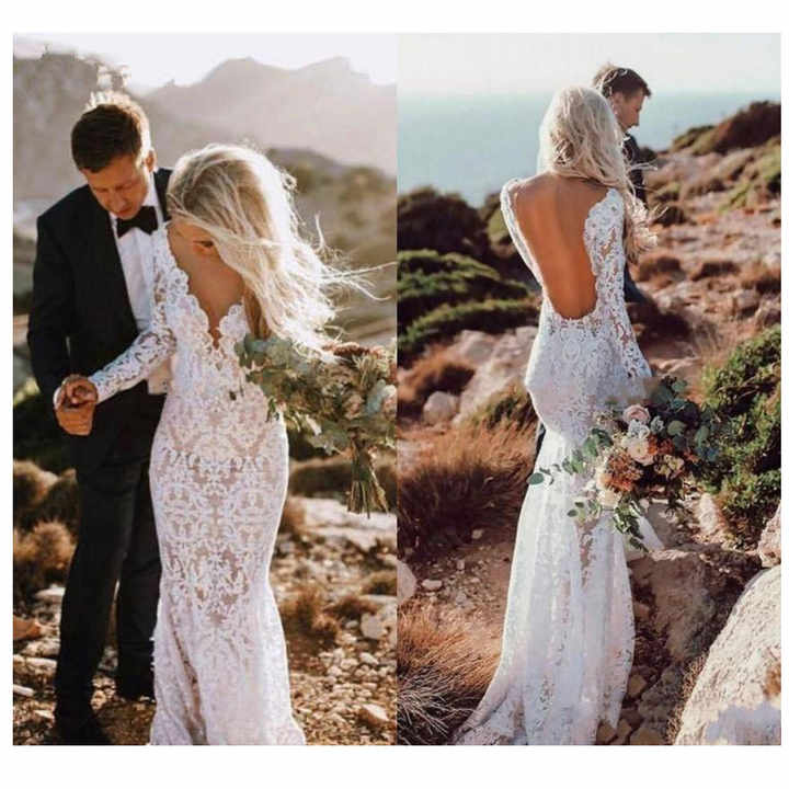 long sleeve lace wedding dress