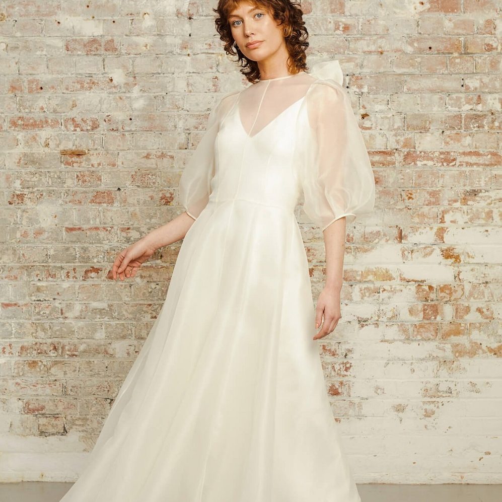 midi wedding dress