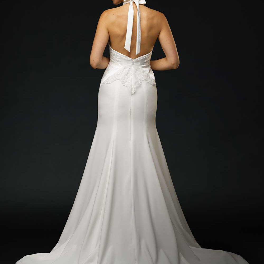 halter wedding dress