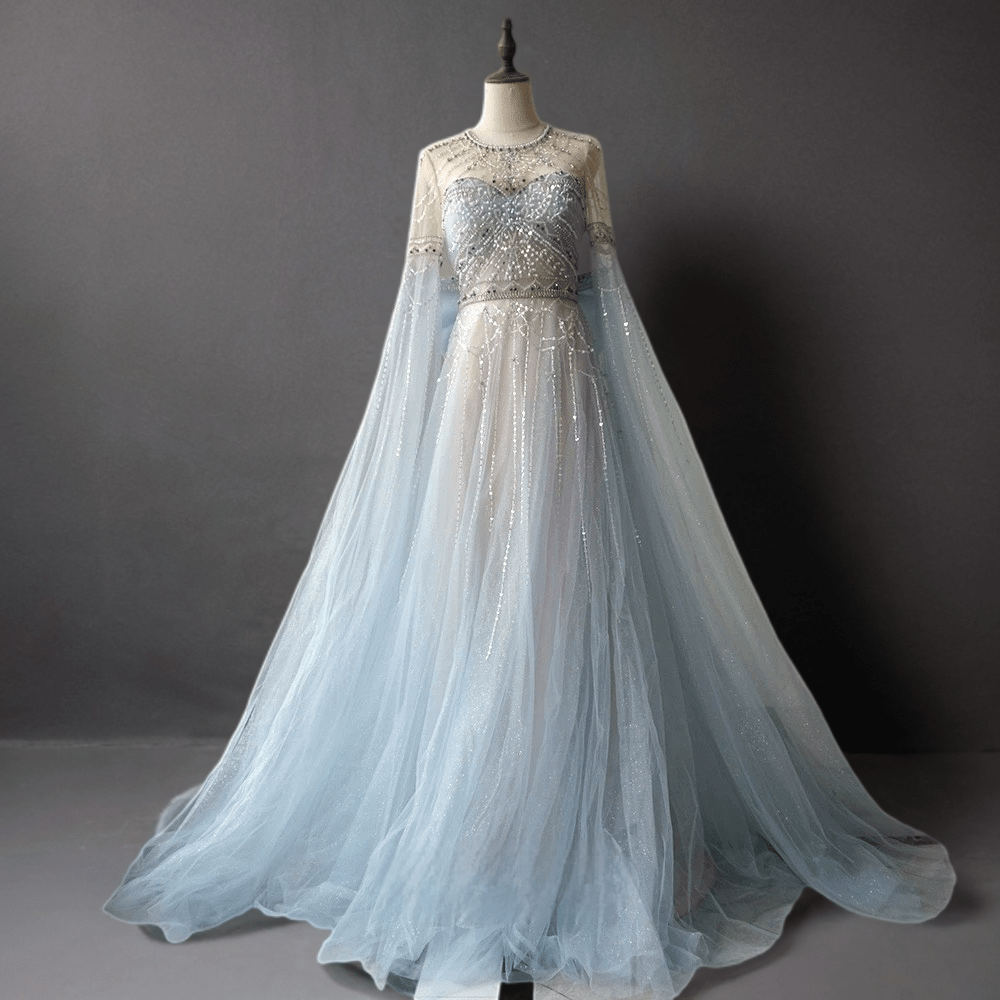 light blue wedding dress