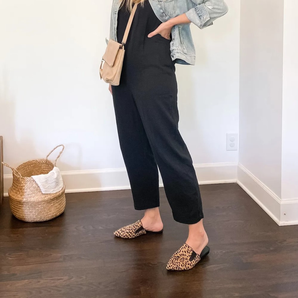 shoes to wear with black jumpsuit